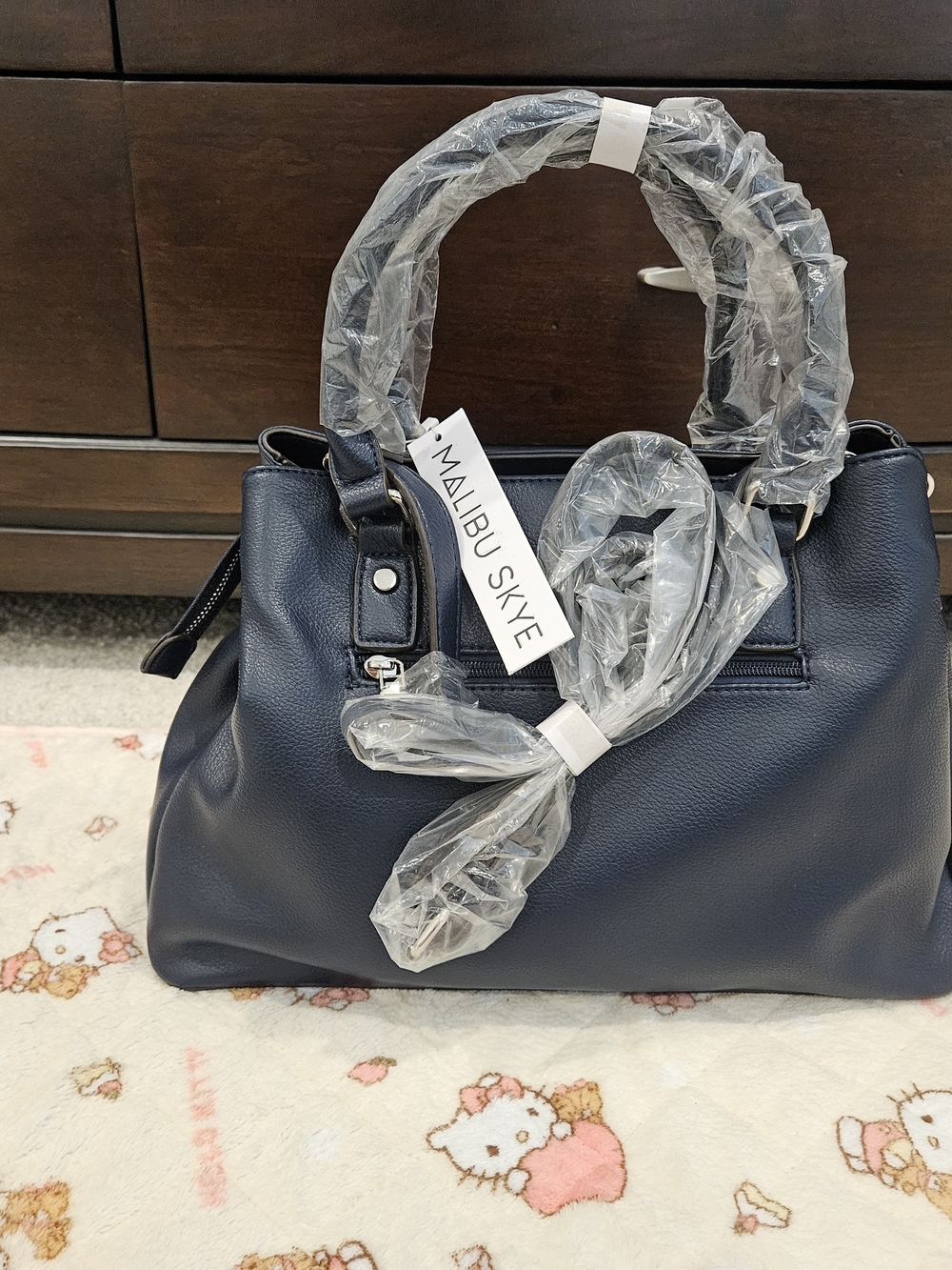 Malibu Skye Navy Structured Ladies Satchel